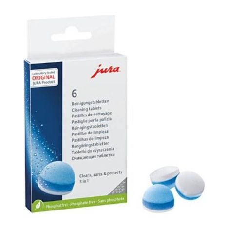 Pastilles de nettoyage pour espresso – Pack de 6 – Nettoyage en profondeur – Compatible avec machines Jura (1/7)