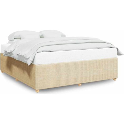 Maison Exclusive - Giroletto senza Materasso Crema 180x200 cm in Tessuto (1/5)