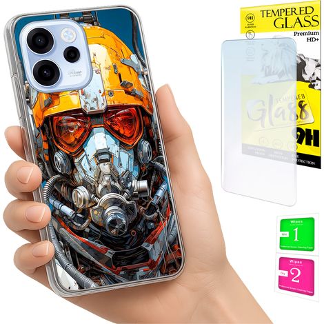 Custodia per Oppo Reno 15F / 15F FS Photo cover Cover posteriore + vetro 9H (1/5)
