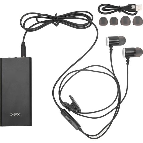 Amplificateur Sonore Numérique D3000, Réducteur de Bruit avec Écouteurs pour Amélioration Vocale (1/5)