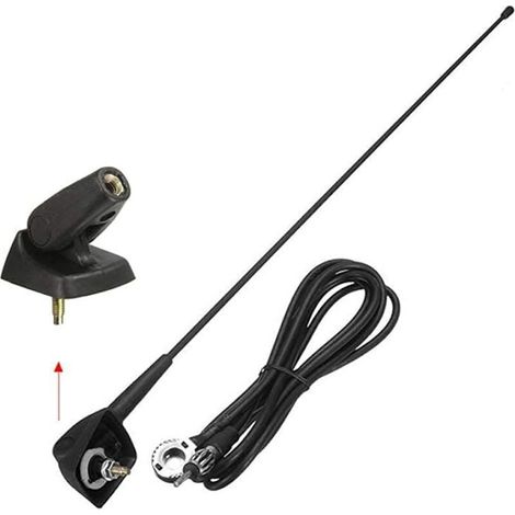 Antenna da tetto per auto + supporto compatibile con Peugeot 106 205 206 306 307 309 406 806 807 (1/4)