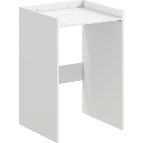 Armoire de salle de bain, avec étagère, blanc, 64 x 60 x 97,5 cm, pour salle de bain, dédiée au rangement lave-linge, pour petits espaces