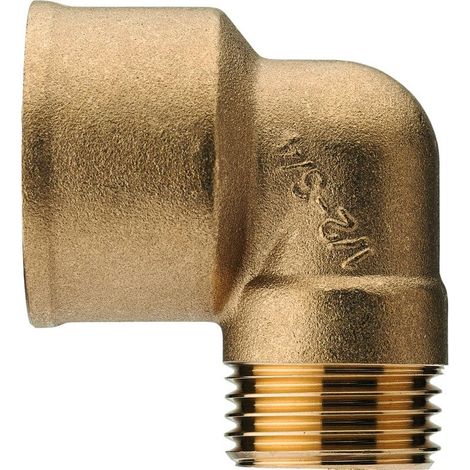Coude 90° réduit laiton à visser MF - 1/2' (15x21mm) 3/4' (20x27mm) - Adrien Riquier