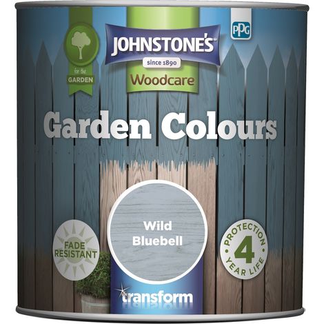 Johnstones Woodcare Garden Colours Paint - 1L - Wild Bluebell
