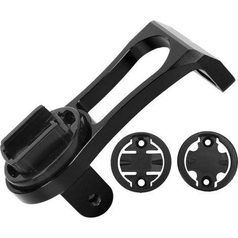 Support de guidon en aluminium pour ordinateur vélo - Accessoire cyclisme noir (1/5)