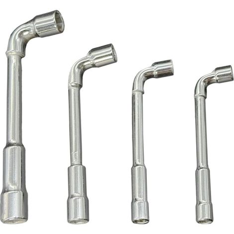 Clé Allen L - Acier Chrome Vanadium - 7 mm 8 mm 10 mm 13 mm - Pour Réparations Électriques Plomberie Automobile Entretien Machines - Lot de 4