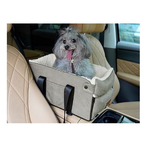 Siège de Voiture pour Chiens et Chats - Rehausseur Amovible et Lavable - Console Centrale pour Animaux de Petite Taille Jusqu'à 5,9 kg (1/5)