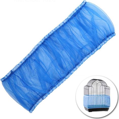 Housse pour cage à oiseaux, housse pour cage à oiseaux avec récupérateur de graines, coque de cage à oiseaux en maille de nylon ventilée, récupérateur de graines, grande taille (1/5)