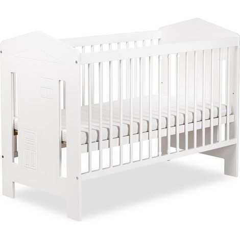 IDA Lit bébé évolutif à barreaux Blanc 120x60 sans barrière (1/5)