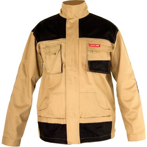 Beigefarbenes Sweatshirt, 100 % Baumwolle, Größe 2L (54), CE-zertifiziert, lahti (1/2)