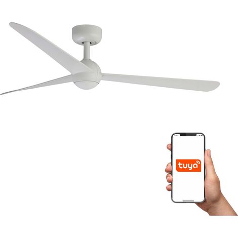 Faro Sfera Ventilateur de plafond moyen à 3 pales, blanc mat, système intelligent Tuya (1/3)