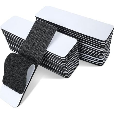 50 Scratch Autocollant Double Face, Scratch Autocollant 3 cm × 10 cm, pour Tapis, Coussins de Canapé, Noir (1/5)