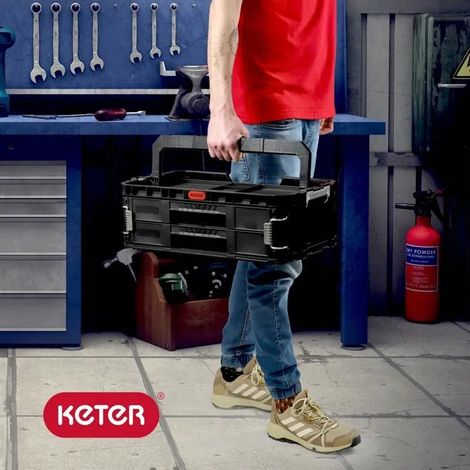 Organizador de caja de herramientas de 2 cajones Keter