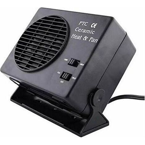 Ventilateur de chauffage électrique portable - Chauffage en céramique pour chauffage de voiture. dégivreur de pare-brise et désembuage 25A 300W 12V (1/4)