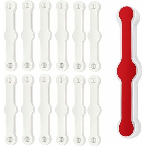 12 PCS Mosquito Net Window Clips, Mosquito Net Fixings, Self-Adhesive Window Clips, No Drilling Required for Balcony or Terrace (1/4)