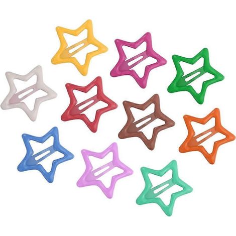 Set mit 10 hohlen, sternförmigen Haarnadeln, Haarspangen mit Pentagramm-Motiv, Haarnadeln (1/4)