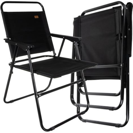 Chaise pliante idéale pour la pêche et le camping idealSTORE, pliable, structure solide et stable, cadre en métal, accoudoirs confortables, imperméable, poids maximal supporté : 150 kg, dimensions : 8 (1/5)