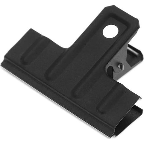 Metallordner Schwarze Metallklammer Metallklammer Büroklammer aus Rindsleder Ordner Multifunktionale Metallklammer 10 Stück Verstärkte Klammer Fü (1/5)