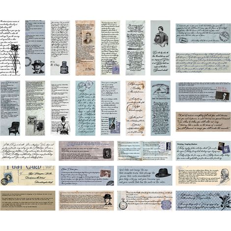 30 japanische Papieretiketten für kreatives Journaling, Fotoalben, DIY-Dekorationsbedarf, Accessoires, 30er-Packung, Typ 3 (1/5)