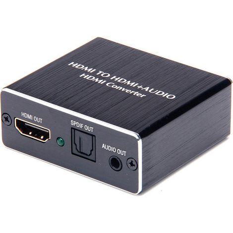 Convertisseur audio HDMI 4K, adaptateur HDMI-HDMI avec sorties optique SPDIF et jack 3,5 mm, pour TV, box, projecteur, transmission sonore haute définition, compatible multimédia, câble non inclus, bo (1/4)