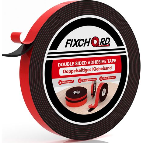 Ruban Adhésifs Double Face Extra Fort, 5m×12mm Ruban de Montage Double Face, Imperméable et Ultra Résistant aux Hautes Températures Colles Adhesif pour Bureaux,Maison,Fixant,Extérieur (1/5)