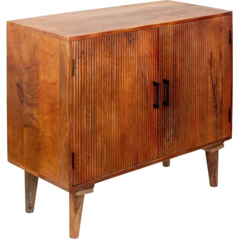 Mobile consolle in legno di acacia con due ante 91 cm (1/5)