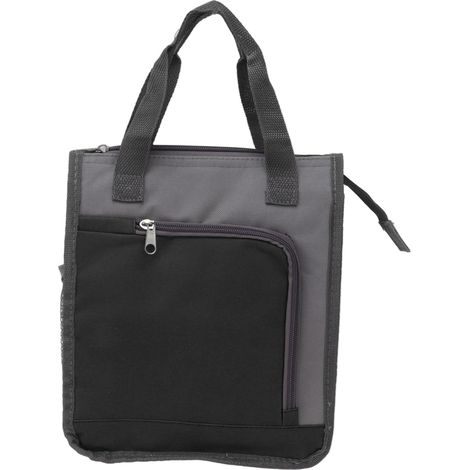 Sac isotherme réfrigéré à poignées élargies, réutilisable, idéal pour le travail, les voyages, la randonnée et la livraison de repas (noir).