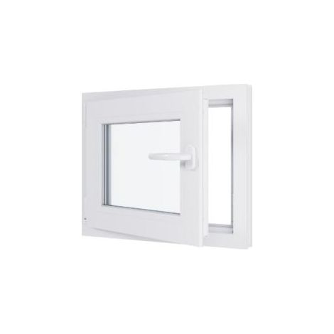 Finestra in PVC - Triplo vetro - Bianco - 600 mmx500 mm cm