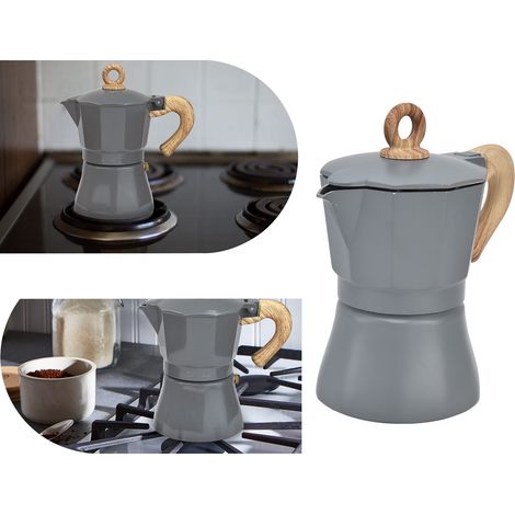 Cafetière italienne octogonale épaisse de type moka, 150 ml, pour une utilisation domestique comme cafetière à filtre. (1/5)