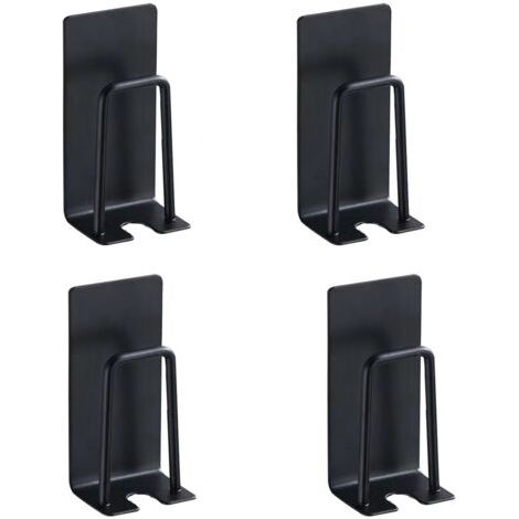 Lot de 4 Porte-brosse à dents en acier inoxydable, mural, argenté, adapté aux tasses, mugs, brosses à dents, autocollant, aucun perçage requis,Convient pour les salles de bain (1/4)