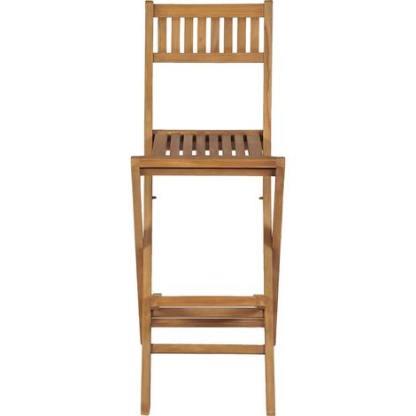 Maison Exclusive - Taburetes plegables de bar de jardín 2 uds madera teca maciza