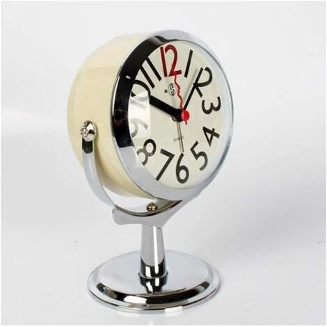 horloge murale horloge de table pour salon décor chambre salle de bain petites horloges de table à piles réveil analogique silencieux sans tic-tac horloge grand-père à quartz moderne s (1/2)