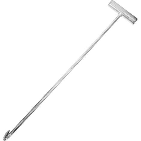 Crochet de levage pour porte de regard 50 cm, crochet de levage pour couvercle de puits, crochet en T pour le levage-50.00X9.30X6.50CM-Silver (1/3)