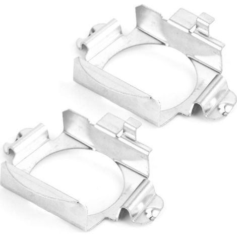 Paar H7 LED-Scheinwerferlampen-Adapterhalterung für Mercedes-Benz und Ford, silberfarben