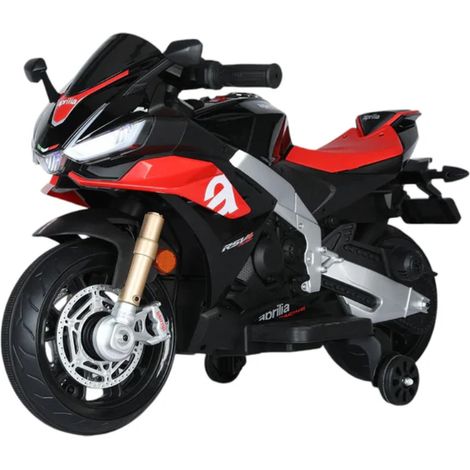 Moto Elettrica per Bambini Aprilia Racing RSV4 Small 12V-Nero (1/5)