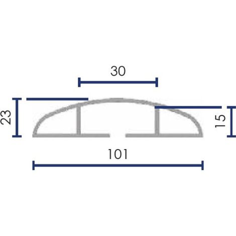 Pasacables blando Ø30mm. Largo 5m. Dimensiones 101x23mm METALWORKS CPB1025 (1/2)