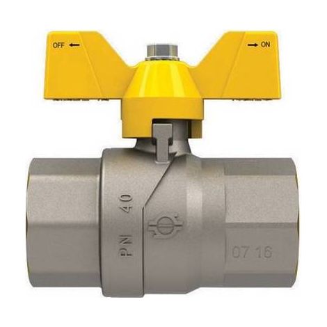 VANNES À BILLE POUR GAZ AVEC PAPILLON FUTURGAS FF Taille : 1"  DN 25