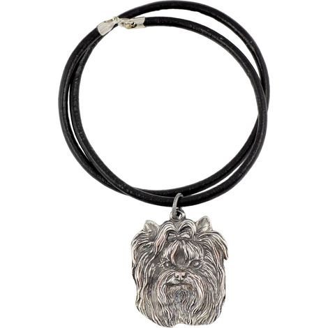 Yorkshire Terrier, York, York, Yorkie I - collar para perro, colgante bañado en plata para amantes de los perros, joyería única de Art-Dog (1/5)