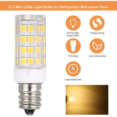 Mini E12 LED bulbs, 5W, for home use, energy-saving lamp for refrigerator, microwave oven, cooker hood (1/5)