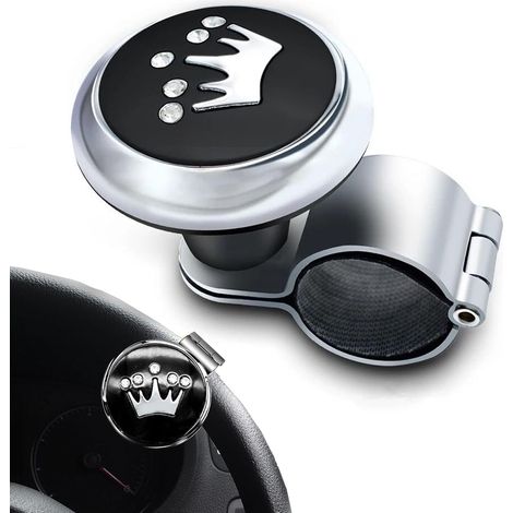 Pomello per volante auto, dispositivo di assistenza alla rotazione del volante, maniglia di sterzo con cuscinetto a sfera in acciaio, accessori per autoveicoli, adatto per trattori, tosaerba e imbarca