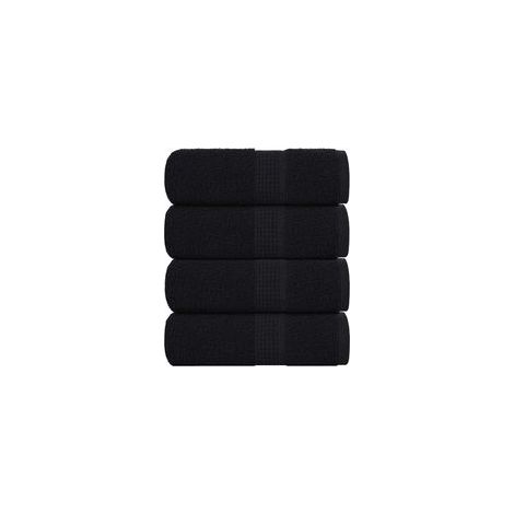 Gästeservietten, 4er-Set, schwarz, 30 x 50 cm, 360 g/m² - Crezuo