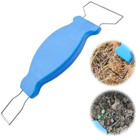25.3 × 7.3 CM Arracheur Mauvaise Herbe Desherbeur Manuel Portable Arrache Mauvaise Herbe Outil de Jardin Désherbeurs Manuels pour Désherbage Desserrage Cadeau pour Jardiniers (Bleu) (1/5)