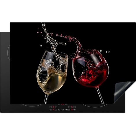 PROTECTION PLAQUE INDUCTION Vin rouge - Vin blanc - Verre - Noir Tapis Pour Induction 80x52.2 cm (1/5)