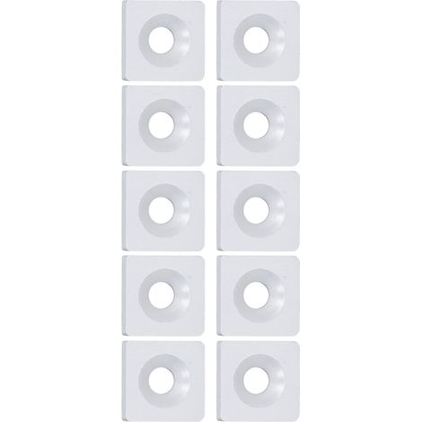 Lot de 10 embouts de profilé en alliage d'aluminium à un trou pour équipements CNC industriels, couleur argent. (1/5)