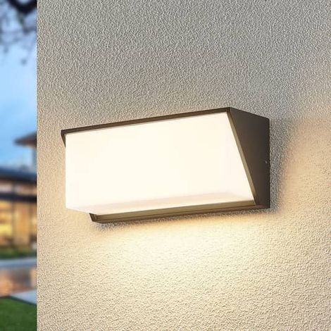 [NEUWERTIG] B-Ware Lindby Malim Led Wandleuchte Wandleuchte Lampe Leuchte Außenlampe Dunkelgrau 15 W