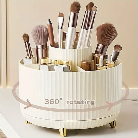 Organizzatore per trucchi trasparente e girevole, organizer per prodotti per la cura della pelle, organizer per cosmetici e profumi, scatola portaoggetti girevole a 360° per trucchi e cosmetici (1/5)