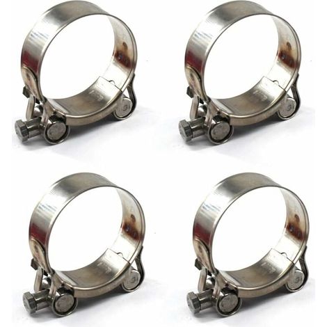 4 pieces 52-55mm T-bolt hose clamps 304 stainless steel hose clamp (1/5)