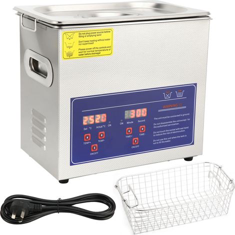 Nettoyeur Ultrasonique avec Chauffage en Acier Inoxydable Minuteur Qualité Industrielle PS-20AAU 220V (1/5)