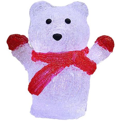 Monzana – Figurine lumineuse LED en acrylique – Ours polaire – 5m câble – 16 à 90 LED – Intérieur et extérieur – Classe de protection IP44 (1/5)