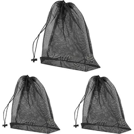 3 PCS Sac en Filet de Filtre de Pompe Sac de Filtre de Pompe d'Étang avec Cordon de Serrage Sac Filtrant de Pompe à Eau Sac de Barrière de Pompe pour Filtre Bassin Exterieur(4131cm/4545cm) (1/5)